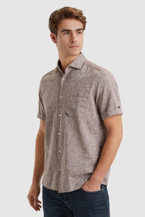 Vanguard short sleeve shirt linen cotton bl